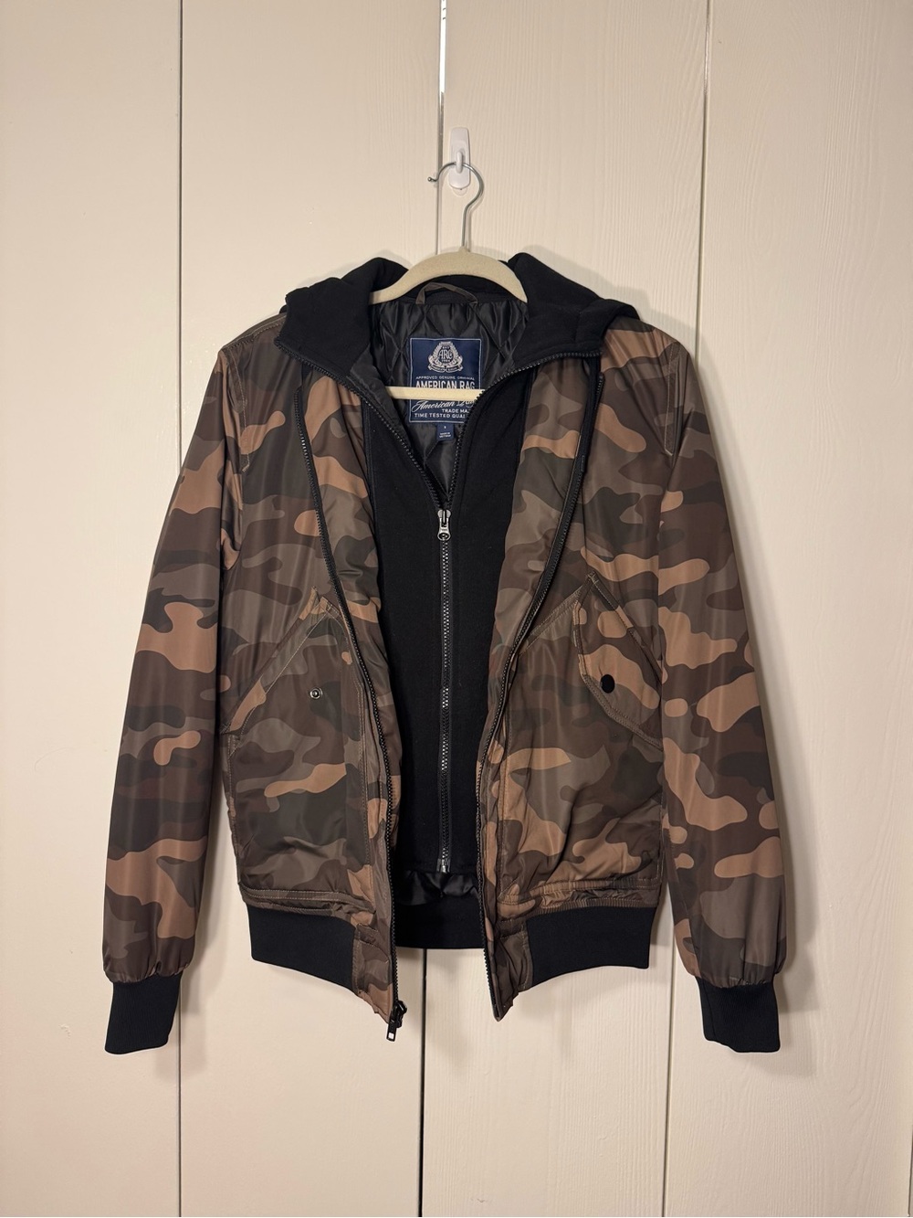 American Rag Camo Bomber Jacket